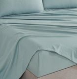 NNEDSZ Vintage Washed Microfibre Sheet Set with 1 Pillowcase - Seafoam - Single