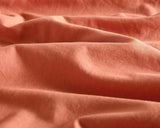 NNEDSZ Vintage Washed Microfibre Sheet Set with 1 Pillowcase - Terracotta - Single