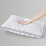 NNEDSZ Bamboo Cooling Pillows Twin Pack - Luxury Plush Down-Like Microfibre Pillows for Bedding - Ultra Soft, Comfy & Breathable Standard Pillows