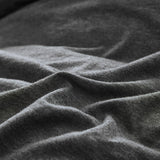 NNEDSZ 100% Jersey Cotton Soft Stretchy Breathable Fitted Sheet - Black Marble - Double Size
