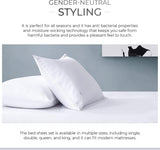 NNEDSZ Bamboo Cotton Blend All Season Bedding Set - White - Double Size