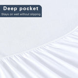 NNEDSZ Luxurious Microfibre Terry Toweling Mattress Protector - Double