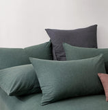 NNEDSZ 100% Jersey Cotton Quilt Cover Set - Green - Double