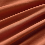 NNEDSZ Vintage Washed Microfibre Quilt Cover Set (3Pcs) - Terracotta - Double Size