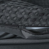 NNEDSZ 100% Premium Waffle Microfibre Quilt Cover Set (3Pcs) - Dark Grey - Double