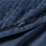 NNEDSZ 100% Premium Waffle Microfibre Quilt Cover Set (3Pcs) - Indigo - Double