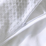 NNEDSZ 100% Premium Waffle Microfibre Quilt Cover Set (3Pcs) - White - Double
