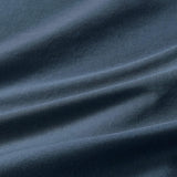 NNEDSZ 100% (3Pcs) Cotton Vintage Washed Bed Quilt Cover Set - Dark Indigo - Double Size