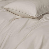 NNEDSZ 100% Cotton Vintage Washed Bed Quilt Cover Set (3Pcs) - Natural - Double Size