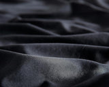 NNEDSZ Vintage Washed Microfibre Sheet Set with 2 Pillowcases - Black - Double