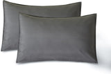 NNEDSZ Vintage Washed Microfibre Sheet Set with 2 Pillowcases - Grey - Double