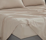 NNEDSZ Vintage Washed Microfibre Sheet Set with 2 Pillowcases - Linen - Double