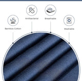 NNEDSZ Bamboo Cotton Blend All Season Bedding Set - Navy Blue - Queen Size