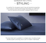 NNEDSZ Bamboo Cotton Blend All Season Bedding Set - Navy Blue - Queen Size