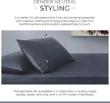 NNEDSZ Bamboo Cotton Blend All Season Bedding Set - Charcoal - Queen Size