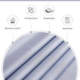 NNEDSZ Bamboo Cotton Blend All Season Bedding Set - Silver - Queen Size