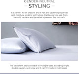 NNEDSZ Bamboo Cotton Blend All Season Bedding Set - Silver - Queen Size