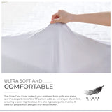 NNEDSZ 100% Ultra-Soft Cotton Quilted Anti-Microbial Mattress Cover Protector - White - Queen Size