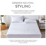 NNEDSZ 100% Ultra-Soft Cotton Quilted Anti-Microbial Mattress Cover Protector - White - Queen Size