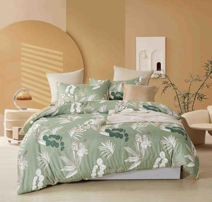 NNEDSZ Print Microfibre Quilt Cover Set - Ultra Soft with Zipper Closure (Ellie, Queen Size)