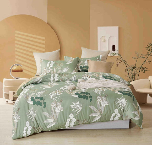 NNEDSZ Print Microfibre Quilt Cover Set - Ultra Soft with Zipper Closure (Ellie, Queen Size)