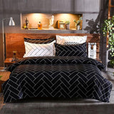NNEDSZ Print Microfibre Quilt Cover Set (3Pcs) - Ultra Soft, Comfy, Luxurious Duvet Cover with Zipper Closure - Elegant Design Quilt Cover Set for Bedding - Glen - Queen Size