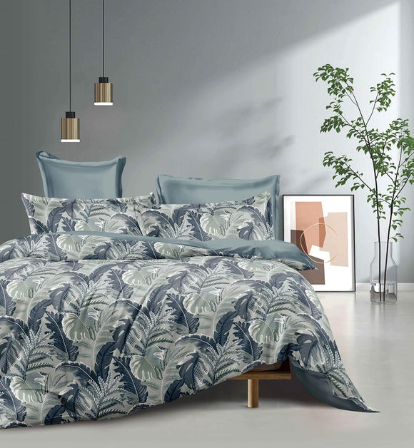 NNEDSZ Print Microfibre Quilt Cover Set - Ultra Soft with Zipper Closure (Laura, Queen Size)