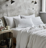 NNEDSZ Gioia Casa 100% French Flax Linen Vintage Washed Soft Quilt Cover Set - White - Queen