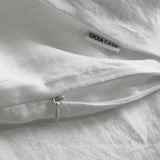NNEDSZ Gioia Casa 100% French Flax Linen Vintage Washed Soft Quilt Cover Set - White - Queen