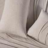NNEDSZ 100% Jersey Cotton Quilt Cover Set - Natural - Queen