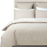 NNEDSZ 100% Premium Waffle Microfibre Quilt Cover Set (3Pcs) - Beige - Queen
