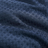 NNEDSZ 100% Premium Waffle Microfibre Quilt Cover Set (3Pcs) - Indigo - Queen