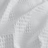 NNEDSZ 100% Cotton Checkered Waffle Pattern Quilt Cover Set - White - Queen