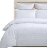 NNEDSZ 100% Premium Waffle Microfibre Quilt Cover Set (3Pcs) - White - Queen