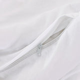 NNEDSZ Vintage Washed Microfibre Quilt Cover Set (3Pcs) - White - Queen Size