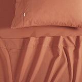 NNEDSZ Vintage Washed 100% Cotton Soft Breathable Sheet Set - Brick - Queen