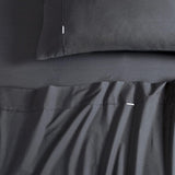NNEDSZ Vintage Washed 100% Cotton Sheet Set with 2 Pillowcases - Charcoal - Queen Size