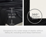 NNEDSZ Vintage Washed Microfibre Sheet Set with 2 Pillowcases - Black - Queen