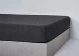 NNEDSZ 100% Jersey Cotton Soft Stretchy Breathable Fitted Sheet - Black Marble - King Size