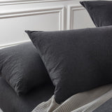 NNEDSZ 100% Jersey Cotton Quilt Cover Set - Black Marble - King