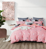 NNEDSZ Print Microfibre Quilt Cover Set (3Pcs) - Ultra Soft, Comfy, Luxurious Duvet Cover with Zipper Closure - Elegant Design Quilt Cover Set for Bedding - Lila - King Size