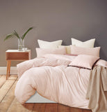 NNEDSZ 100% Jersey Cotton Quilt Cover Set - Pink - King