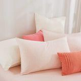 NNEDSZ 100% Jersey Cotton Quilt Cover Set - Pink - King