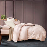 NNEDSZ 100% Jersey Cotton Quilt Cover Set - Pink - King