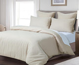 NNEDSZ 100% Premium Waffle Microfibre Quilt Cover Set (3Pcs) - Beige - King