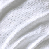 NNEDSZ 100% Premium Waffle Microfibre Quilt Cover Set (3Pcs) - White - King