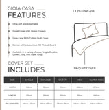 NNEDSZ 100% (3Pcs) Cotton Vintage Washed Bed Quilt Cover Set - Natural - King Size