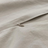 NNEDSZ 100% (3Pcs) Cotton Vintage Washed Bed Quilt Cover Set - Natural - King Size