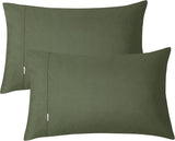 NNEDSZ Vintage Washed 100% Cotton Sheet Set with 2 Pillowcases - Khaki Green - King Size