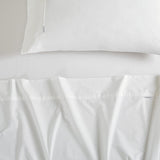 NNEDSZ Vintage Washed 100% Cotton Sheet Set with 2 Pillowcases - White - King Size